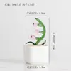 Adornos de Artesanía de Vidriado Zibo Orquídea Suzuki Planta Verde en Maceta Especialidad de Boshan Decoración del Hogar Regalo de Escritorio