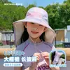Sombrero de Protección Solar para Niños, Sombrero de Sol con Gradiente Abierto para Niñas, Protección UV, Chal de Sol de Verano para Playa, Sombrero de Sol de Pescador
