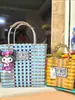 Bolsa de Mão Xiaohongshu, Produtos Estilo Tailandês, Nova Bolsa Tote Transversal de Tecido Artesanal para Armazenamento para Mulheres, Cesta de Mercado