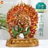 Buda Yuan Hui Nepal Feito à Mão Cobre Dourado Completo Deus Branco da Riqueza Buda Decorações para Casa 7 Polegadas Deus da Riqueza