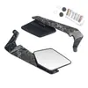 Espelho retrovisor de motocicleta transfronteiriço, refletor em forma de asa modificado para moto de rua e moto esportiva, espelho de ré com padrão artístico em liga de alumínio
