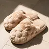 Pantuflas de algodón para mujer para otoño e invierno, de suela gruesa, antideslizantes, cálidas y afelpadas, adecuadas para uso en interiores, y también disponibles en estilo de pareja para hombre