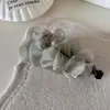 Presilha Banana Plissada Cor Sólida em Formato de Nuvem para Adicionar Volume, Presilha de Cabelo de Rabo de Cavalo de Alta Qualidade e Exquisite, Acessório de Cabelo Presilha Torcida