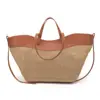 Yuezhi 2026 Verano Nueva Moda Bolso Tote Tejido de Gran Capacidad para el Trabajo Bolso de Hombro de Patchwork de Color Bloque de Lujo Ligero de Moda