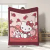 Manta Linda de Dibujos Animados Sanrio para Exportación Transfronteriza Tipo Manta de Franela Estampada Manta para Cuatro Estaciones y Descanso para el Almuerzo con Aire Acondicionado