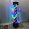 Luz Giratoria de Peluquería Caja de Luz de Piso Letrero Giratorio para Salón Peluquería Vidrio Cristal LED Luz Giratoria Grande Fabricante