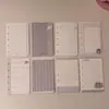 Páginas de repuesto para cuaderno de hojas sueltas M5 de cinco agujeros, estilo coreano ins, gris-rosa, girly, nuevo, simple, cuidadosamente seleccionado