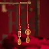Nuevo Colgante para Teléfono Móvil, Cadena para Teléfono Móvil, Estilo Chino Creativo Buena Suerte Carpa Cinco Caminos Dios de la Riqueza Regalo de Aterrizaje Colgante