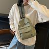 Mochila Casual Cor Sólida Estilo Ins Versátil para Estudante do Ensino Fundamental Ensino Médio Universitário Mochila Escolar Feminina Ruiying Leve Pequena