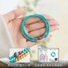 Pulsera Turquesa Cuentas Pequeñas de Arroz Extremadamente Fina 3mm Apilada Doble Bucle Pulsera para Mujer Joyería de Lujo Ligero de Alta Gama para Hombre