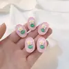 Diadema DIY Accesorios de Joyería Hechos a Mano Popular Lazo Rosa Melocotón Pendientes de Resina Pasador Accesorios para el Cabello