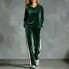 Otoño/Invierno 2026 Nuevo Conjunto de Dos Piezas de Moda Casual Holgado de Manga Larga y Pantalón Largo para Mujer, Estación Independiente Europea y Americana Transfronteriza