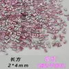 K9 Imitación Huazi 1:1 Rojo Rosado Bordes Invertidos Fondo Plano Diamante Forma Especial Anticaída Lujo Ligero DIY Joyería de Diamante Corazón Brillante Diamond para Uñas