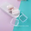 Caixa Plástica Transparente PP Caixa de Armazenamento para Pó de Marshmallow e Cushion de Ar Caixa Vazia Caixa Quadrada Pequena Portátil com Tampa Caixa para Pincel de Pó