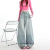 Jeans Laranja Infantil # Bolso com Aba Tendência de Perna Larga para Mulheres, Caimento Solto, Emagrecedor, Valoriza a Silhueta, Único, Versátil, Perna Reta, Calças de Comprimento Total.
