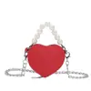Bolsas Pequeñas Populares y Elegantes para Mujer 2023 Primavera Nuevo Bolso Cruzado de Moda con Cadena Bolso Pequeño Simple en Forma de Corazón