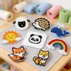 Parches Bordados por Computadora Originales, Accesorios de Bordado en Toalla, Parches Autoadhesivos de Animales de Dibujos Animados, Parches Aplicables