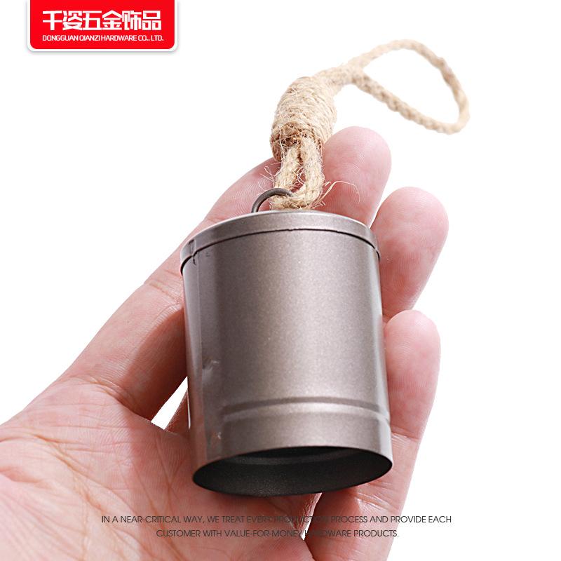 单个铁皮筒麻绳铃铛08
