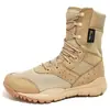 Botas de combate cqb de lona para desierto de caña alta, ultraligeras y transpirables para verano, zapatos para exteriores con cremallera de malla ligera para montaña, para fans militares