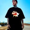 Camiseta de manga corta transfronteriza para hombre, estilo coreano, animada, Crayon Shin, holgada, casual, top de verano, media manga, camiseta de pareja