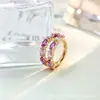 Aretes de anillo brillantes de doble capa con corte marquise de aleación de titanio F136 en dorado, Aretes para piercing labial de titanio G23 con rosca interna y circonita