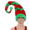 Chapéu de Festa Divertido Chapéu de Natal Chapéu de Elfo Recheado Longo Listrado Chapéu Temático de Feriado Acessórios para Festa de Natal