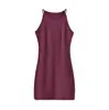 Vestido halter sin mangas color albaricoque, puramente seductor, para mujer, primavera/verano, sexy, entallado en la cintura, adelgazante, versátil, minivestido ajustado al cuerpo
