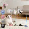 Palo para provocar gatos mango largo autoentretenimiento para gatos cabeza de gato nueva ventosa automática 2026 ventosa gato suministros para gatos juguete para gatos