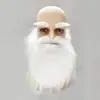 Barba Branca de Vovô para Halloween Barba de Papai Noel Sobrancelhas Barba Reta Barba Branca Sobrancelhas Fantasia de Personagem