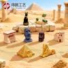 Estátua de Páscoa para Micro Paisagismo Cidade do Deserto Castelo Pirâmide Egípcia Antiga Estátua Artesanato em Resina Pequenos Enfeites
