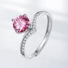Sacude el sonido del anillo de moissanita con incrustaciones más vendido nicho de moda femenina viento frío fabricantes de anillos para pareja venta al por mayor
