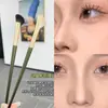 Pincel Sombra Nasal Meia-Lua de Cerdas Macias, Pincel Sombra Angular de Pelo Animal, Pincel de Esfumar, Pincel de Detalhe para Maquiagem do Sulco Lacrimal com Ponta dos Dedos, Peça Única