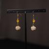 Bolsa de la Suerte de Aretes Florales de Estilo Chino Nuevo, Nuevos Aretes de Gancho Populares, Aretes Niche de Alta Gama, Aretes Únicos, Joyería de Estilo Chino