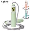 Cuerda de saltar Deli Angnaite para entrenamiento de exámenes deportivos, cuerda de alambre de acero para carreras, 2,8 m, con conteo electrónico ajustable