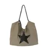 Bolsa de ombro feminina com design de alta qualidade, moderno, versátil e de grande capacidade para o dia a dia, bolsa tote em formato de estrela de nicho estilo coreano