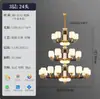 Nuevo candelabro de sala de estar estilo chino, madera maciza, patrón de nube china, luz principal de salón de villa, lámpara de comedor de cobre puro, arte de hierro nuevo de 6 años