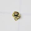 Fecho de lagosta quatro cadeia oito chaveiro diy acessórios galvanoplastia luz ouro 17mm sino pingente chaveiro conjunto de três peças