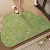 Tapete de chão absorvente para banheiro estilo francês de luxo leve, tapete antiderrapante de secagem rápida de terra de diatomáceas para entrada de banheiro, tapete para pés de vaso sanitário resistente à sujeira