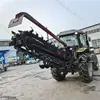 Escavadora de Valas com Corrente Montada na Traseira de Trator Máquina de Fazer Ranhuras para Drenagem de Campo Cavadeira para Buracos de Postes em Estufa de Vegetais