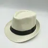 Sombrero de Caballero Transfronterizo Sombrero de Lino Estilo Británico Retro Sombrero Jazz para Joven Sombrero de Paja con Visera Casual Sombrero para Hombre