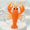 Colgante Creativo de Cangrejo de Río Llavero de Langosta Dibujado Muñeco Colgante Adorno Juguete Realista de Animal Marino