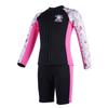 Traje de buceo infantil nuevo de 2.5 mm para niñas, dividido, de manga larga y shorts, cálido, traje de baño para snorkel, surf, buceo