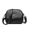Bolsa de Ombro Fashion Texturizada 2025 Nova Simples Elegante Pequena Redonda Feminina Multicamadas Versátil Bolsa Transversal Tendência Transfronteiriça