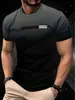26 Comercio Exterior Transfronterizo Casual para Hombre Cuello Redondo Manga Corta Impresión Digital 3D Corte Delgado Cómodo Suéter Diario Camiseta para Hombre