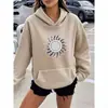 Sudadera con capucha de exportación talla europea Temuwish estilo Amazon moderna flor suelta