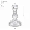 Candelabro de cristal simple de estilo europeo, adorno para boda, cena romántica a la luz de las velas, candelabro de mesa, decoración de camino
