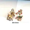 142 Colgantes de Navidad Colgantes de Aleación con Gota de Aceite Accesorios para Joyería DIY Colgante de Papá Noel Muñeco de Nieve Campana