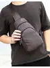 Bolsa de peito masculina transfronteiriça em couro PU, bolsa de ombro casual esportiva ao ar livre multifuncional, bolsa transversal para homens