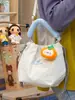 Bolso Cruzado de Tela Fresca Color Caramelo con Cordón para Mujer, Bolso de Mano Ligero de Tela Plegada para Estudiantes, Viajes Diarios y Uso Casual