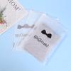 Suministro directo de fábrica pe bolsa transparente esmerilada con cremallera bolsa de embalaje esmerilada para accesorios para el cabello con lazo bolsa transparente para papelería bolsa pequeña para regalos